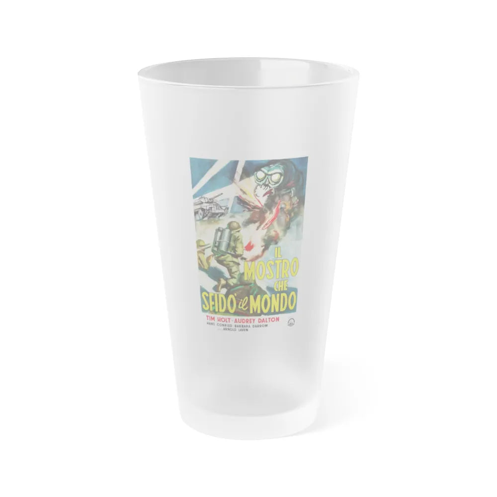 THE MONSTER THAT CHALLENGED THE WORLD (3) 1957 Movie Poster - Frosted Pint Glass 16oz-Go Mug Yourself