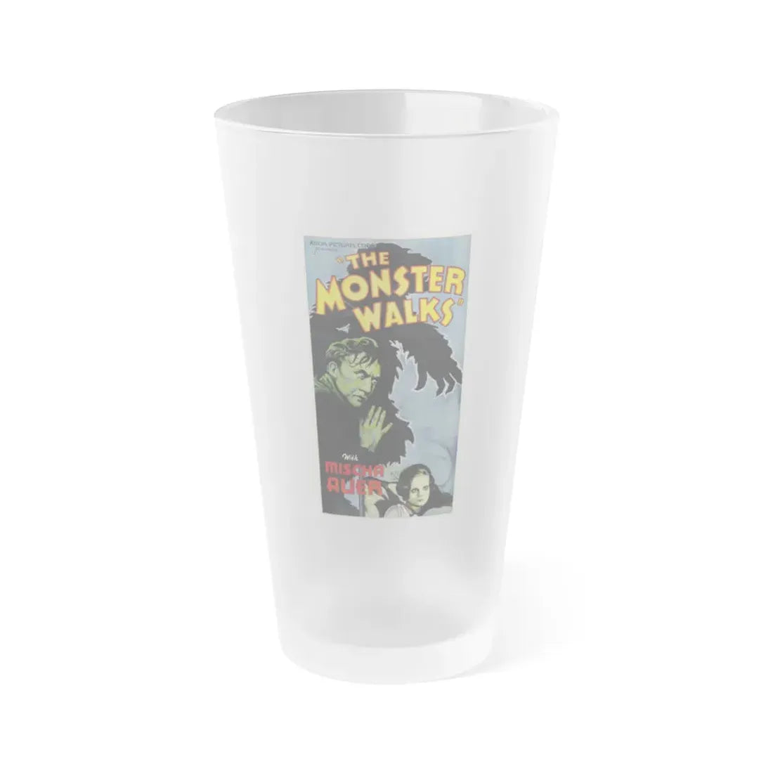 THE MONSTER WALKS 1932 Movie Poster - Frosted Pint Glass 16oz Default Title - Go Mug Yourself