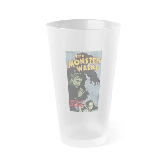 THE MONSTER WALKS 1932 Movie Poster - Frosted Pint Glass 16oz Default Title - Go Mug Yourself