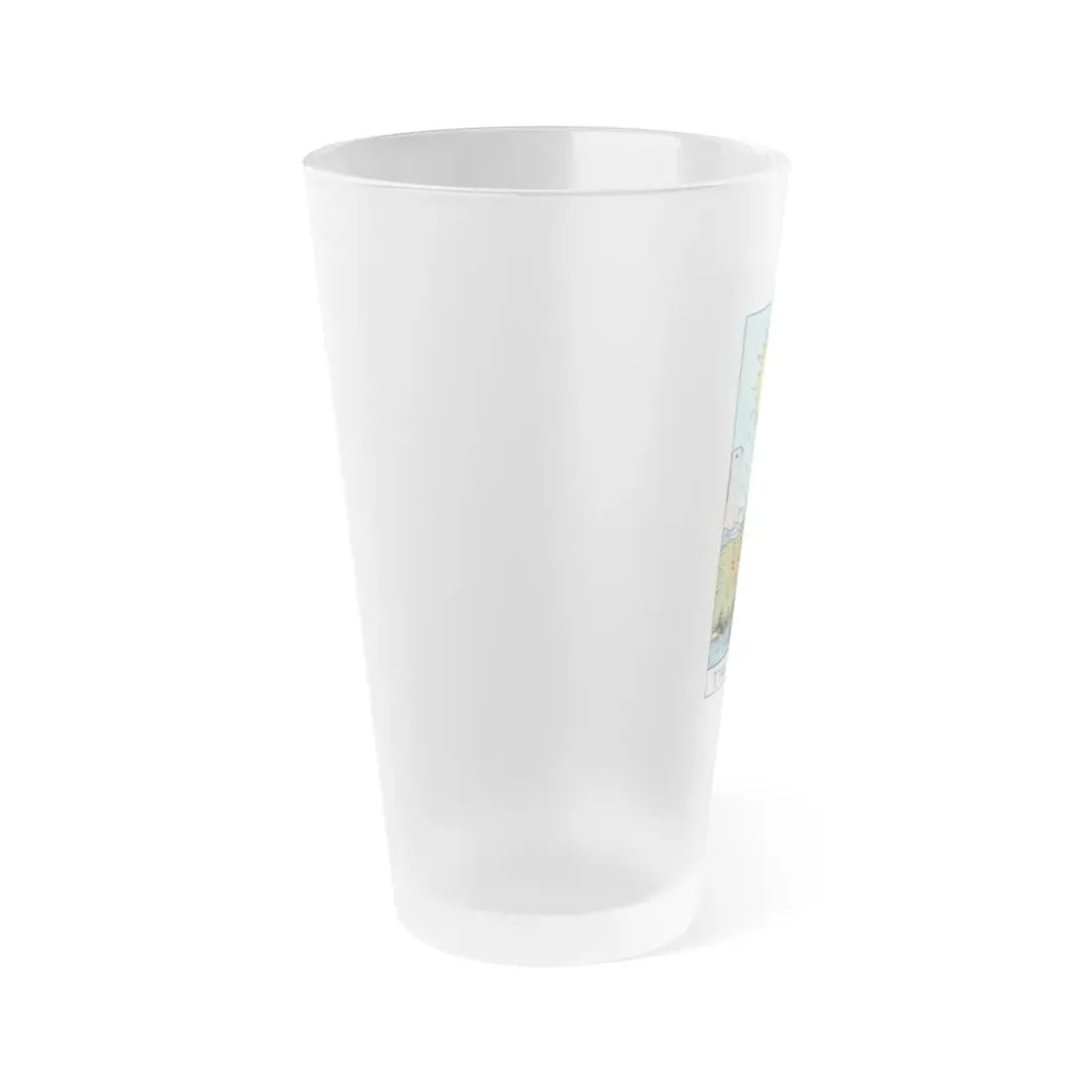 The Moon (Tarot Card) Frosted Pint Glass 16oz - Go Mug Yourself