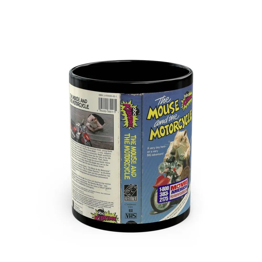 THE MOUSE AND THE MOTORCYCLE ABC KIDTIME SATURDAY MORNING STORYBREAK (VHS COVER) - Black Coffee Mug-11oz-Go Mug Yourself