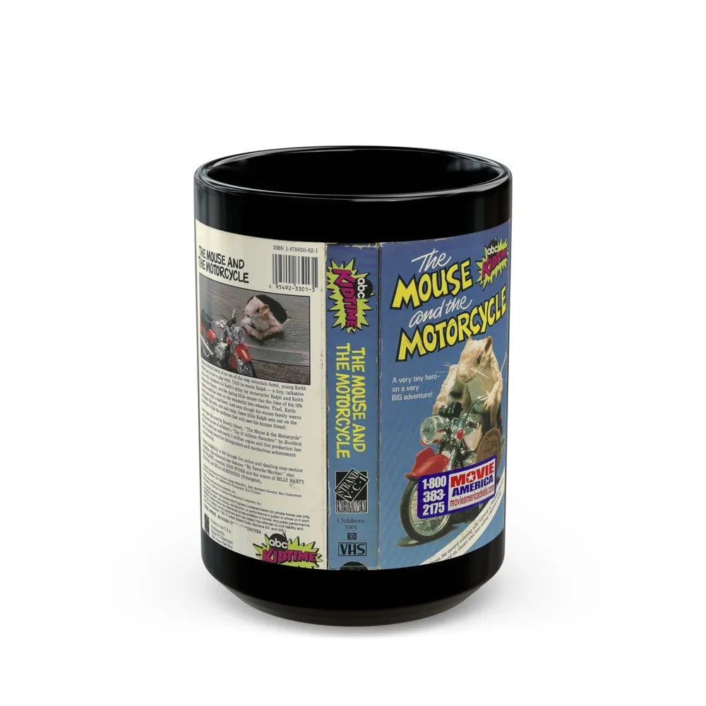 THE MOUSE AND THE MOTORCYCLE ABC KIDTIME SATURDAY MORNING STORYBREAK (VHS COVER) - Black Coffee Mug-15oz-Go Mug Yourself