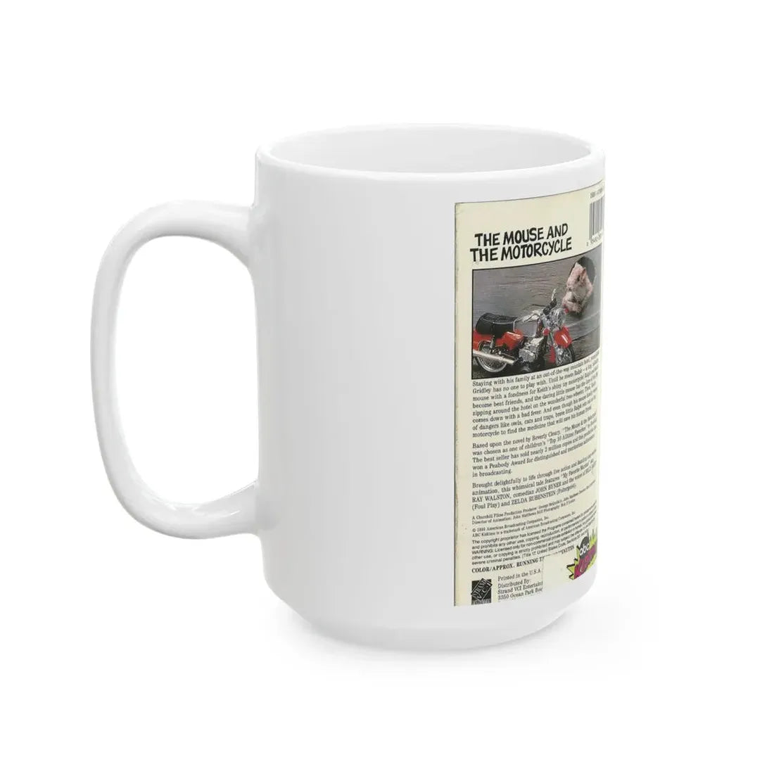 THE MOUSE AND THE MOTORCYCLE ABC KIDTIME SATURDAY MORNING STORYBREAK (VHS COVER) - White Coffee Mug - Go Mug Yourself