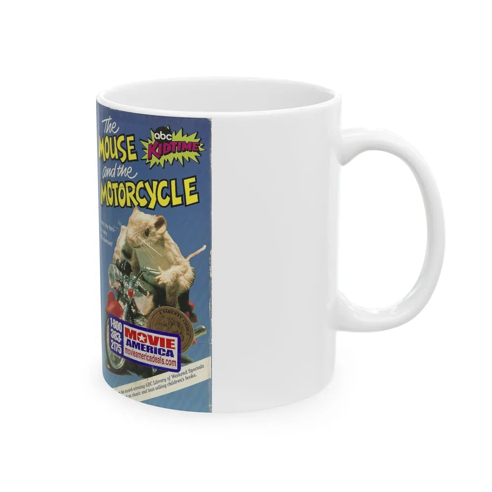 THE MOUSE AND THE MOTORCYCLE ABC KIDTIME SATURDAY MORNING STORYBREAK (VHS COVER) - White Coffee Mug-Go Mug Yourself