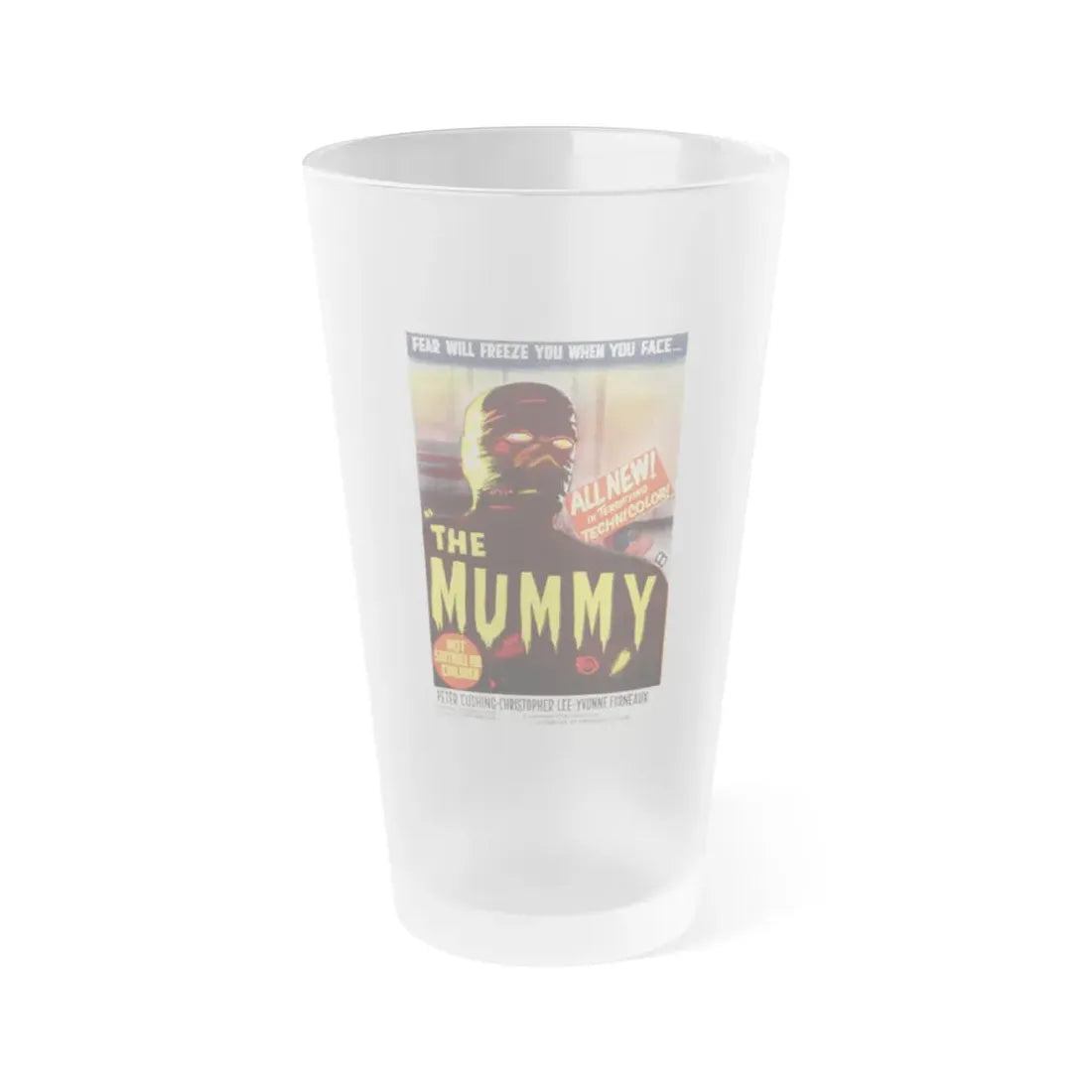 THE MUMMY (1959) 2 Movie Poster - Frosted Pint Glass 16oz 16oz Frosted - Go Mug Yourself