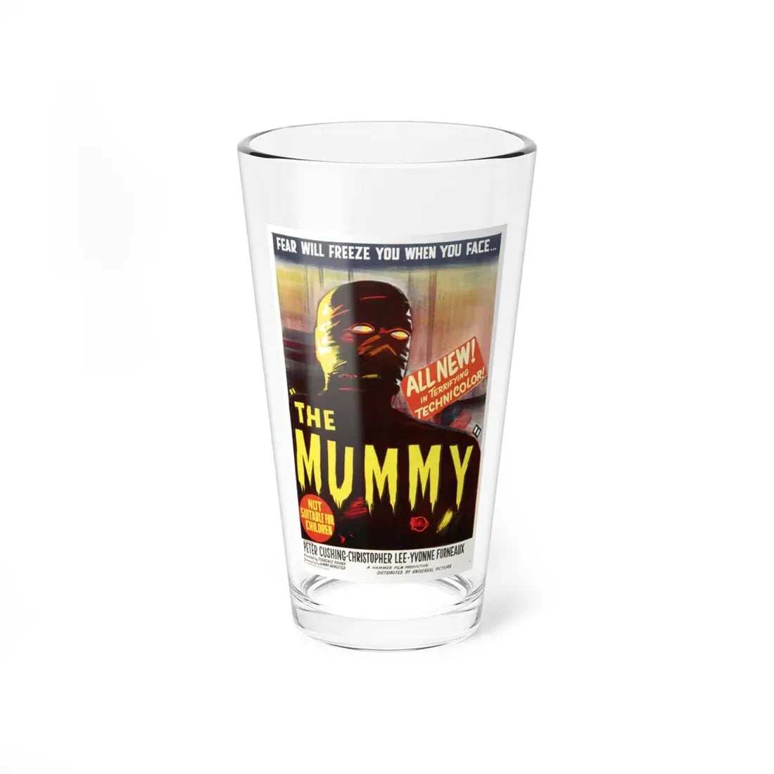 THE MUMMY (1959) 2 Movie Poster - Pint Glass 16oz 16oz - Go Mug Yourself