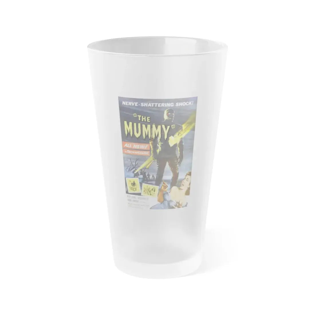 THE MUMMY (1959) Movie Poster - Frosted Pint Glass 16oz 16oz Frosted - Go Mug Yourself