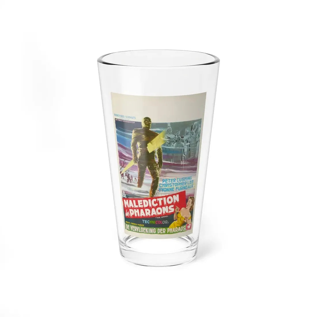 THE MUMMY (BELGIAN) 1959 Movie Poster - Pint Glass 16oz 16oz - Go Mug Yourself