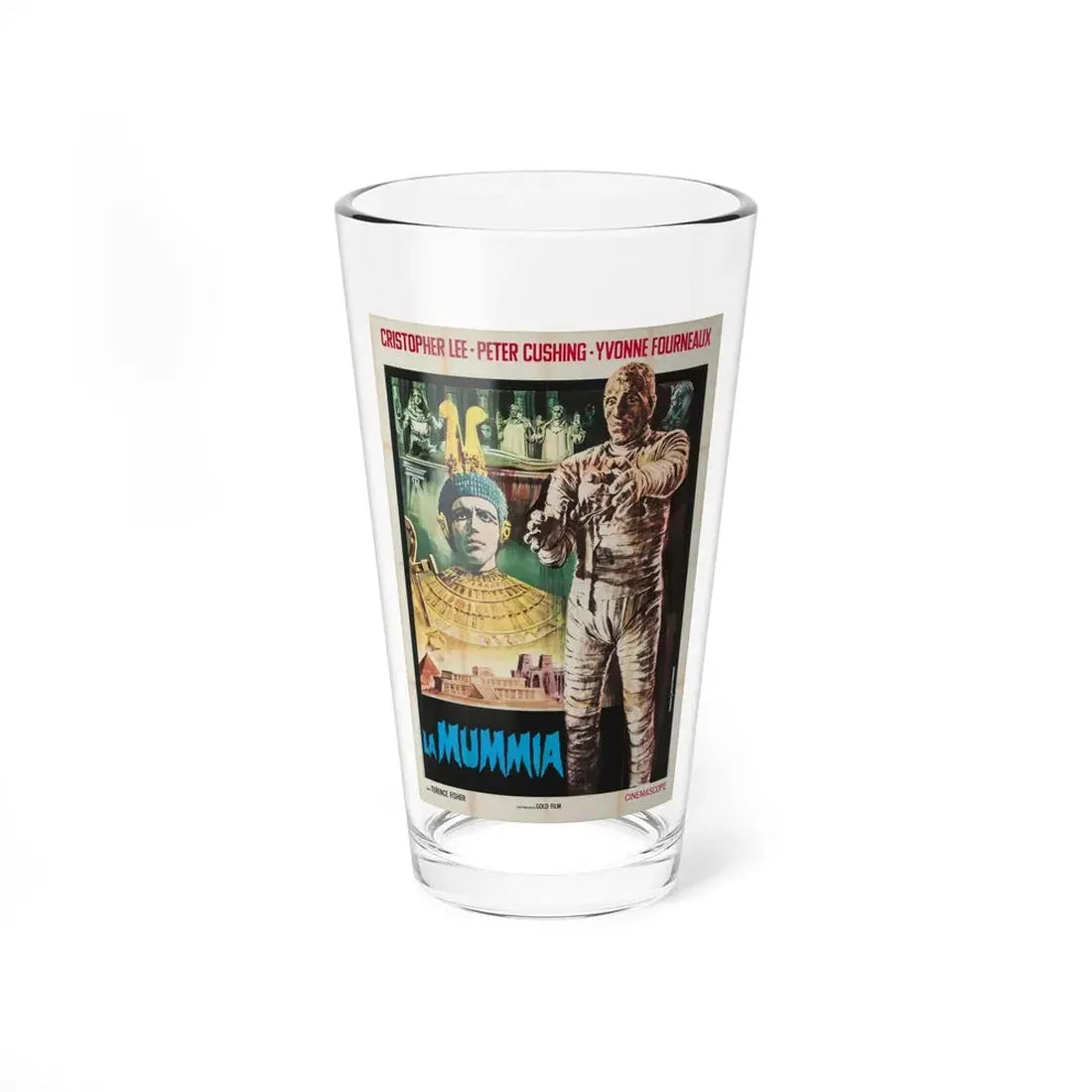 THE MUMMY (ITALIAN) 1959 Movie Poster - Pint Glass 16oz 16oz - Go Mug Yourself