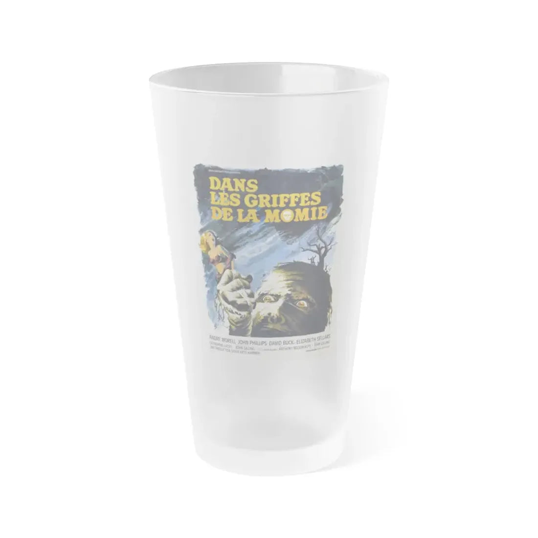THE MUMMY'S SHROUD (FRENCH) 1967 Movie Poster - Frosted Pint Glass 16oz 16oz Frosted - Go Mug Yourself