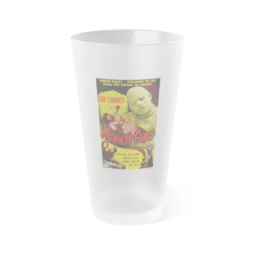 THE MUMMY'S CURSE 1944 Movie Poster - Frosted Pint Glass 16oz-16oz-Frosted-Go Mug Yourself