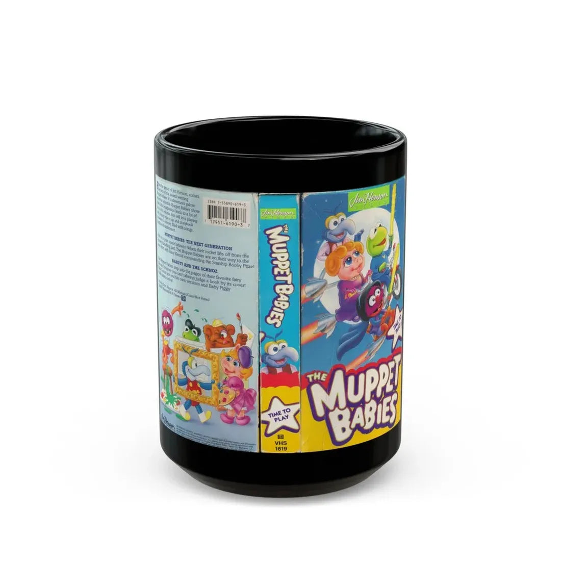 THE MUPPET BABIES TIME TO PLAY (VHS COVER) - Black Coffee Mug 15oz - Go Mug Yourself