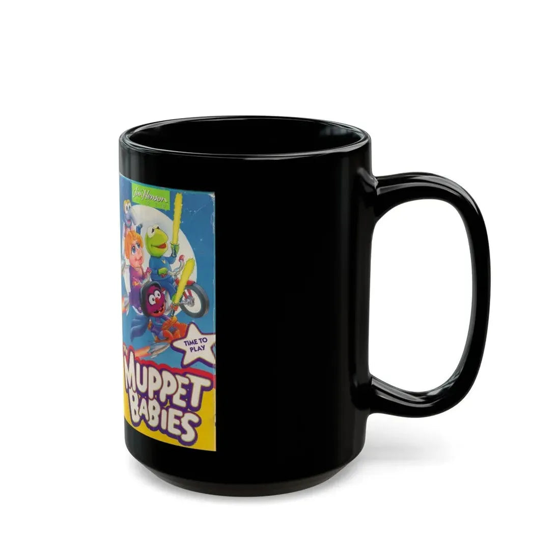 THE MUPPET BABIES TIME TO PLAY (VHS COVER) - Black Coffee Mug - Go Mug Yourself