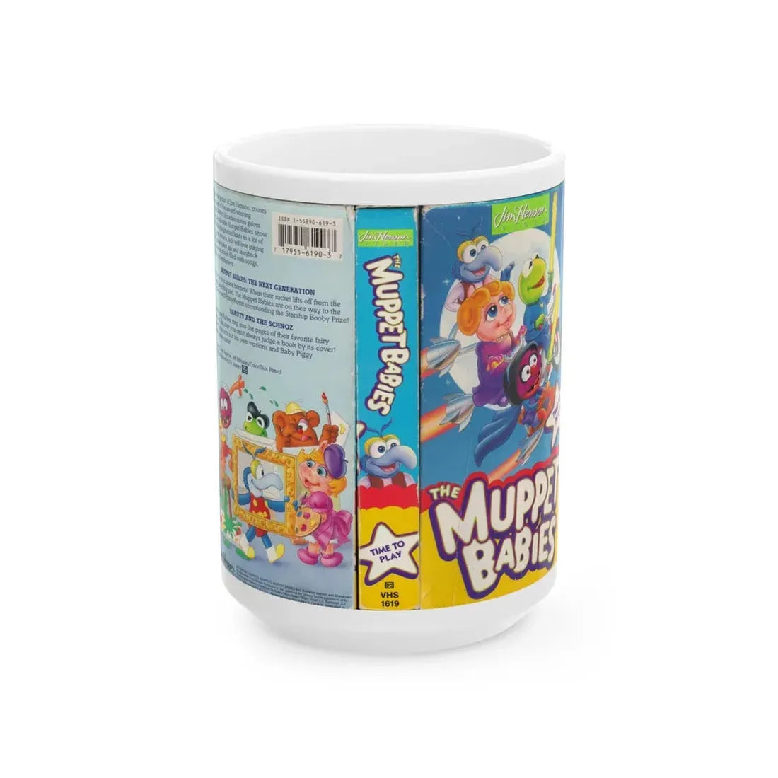 THE MUPPET BABIES TIME TO PLAY (VHS COVER) - White Coffee Mug 15oz - Go Mug Yourself