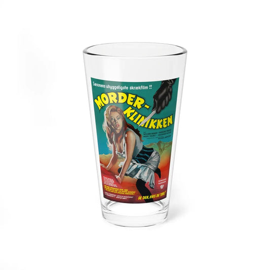 THE MURDER CLINIC (DANISH) 1966 Movie Poster - Pint Glass 16oz-16oz-Go Mug Yourself