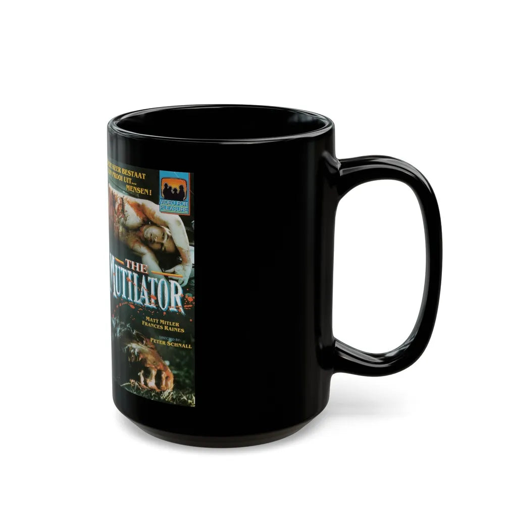 THE MUTILATOR PETER SCHNALL (VHS COVER) - Black Coffee Mug-Go Mug Yourself