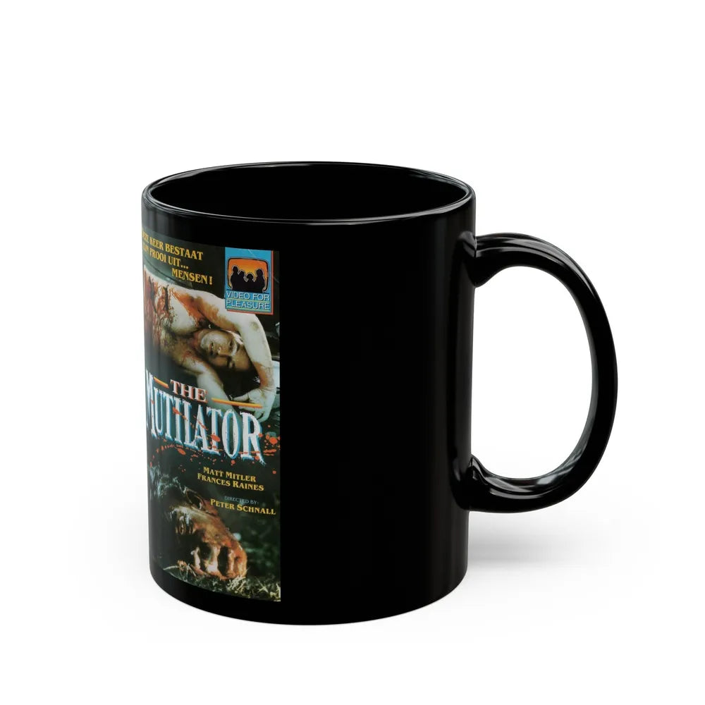 THE MUTILATOR PETER SCHNALL (VHS COVER) - Black Coffee Mug-Go Mug Yourself