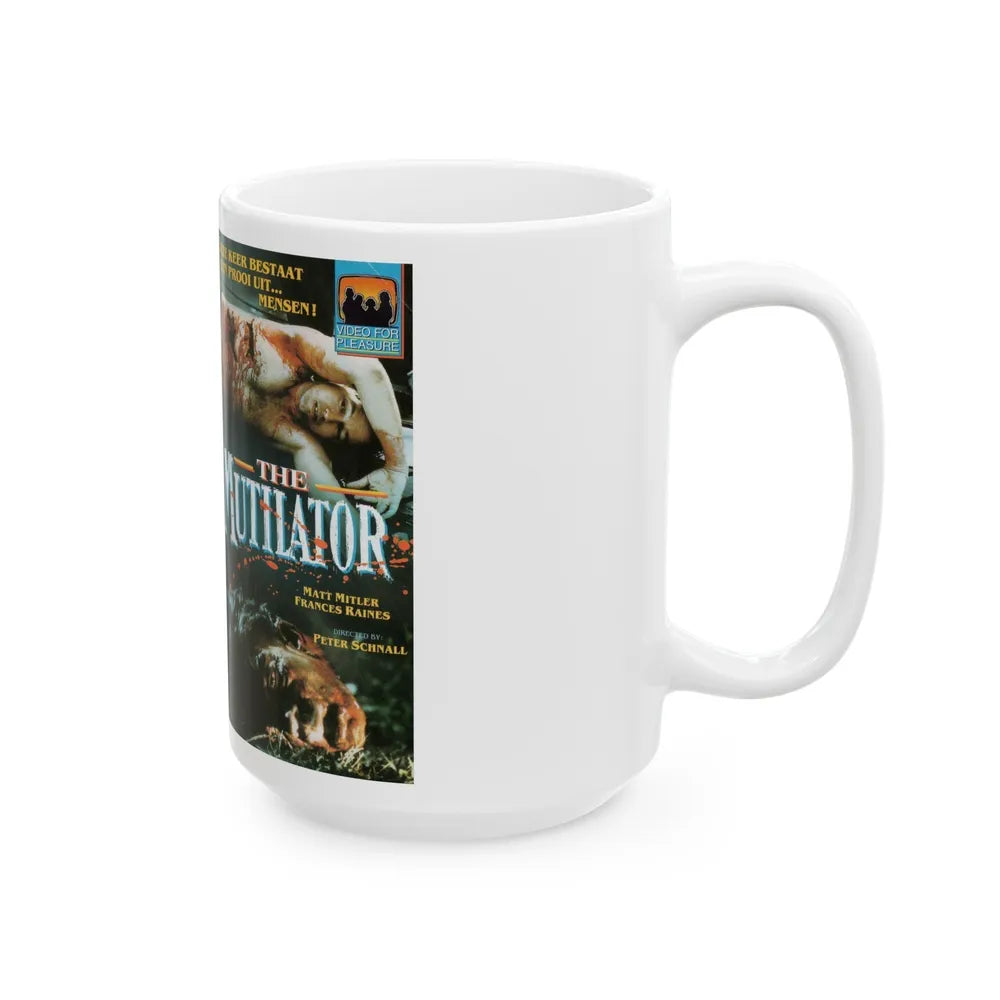 THE MUTILATOR PETER SCHNALL (VHS COVER) - White Coffee Mug-Go Mug Yourself