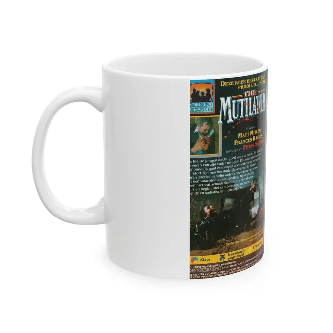 THE MUTILATOR PETER SCHNALL (VHS COVER) - White Coffee Mug - Go Mug Yourself
