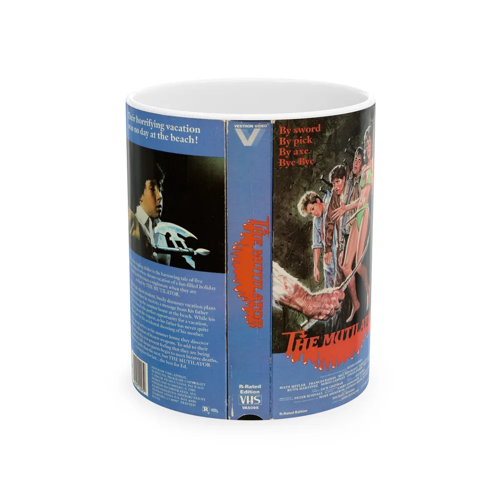 THE MUTILATOR (VHS COVER) - White Coffee Mug-11oz-Go Mug Yourself