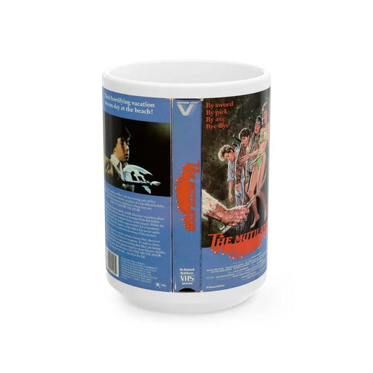 THE MUTILATOR (VHS COVER) - White Coffee Mug-15oz-Go Mug Yourself