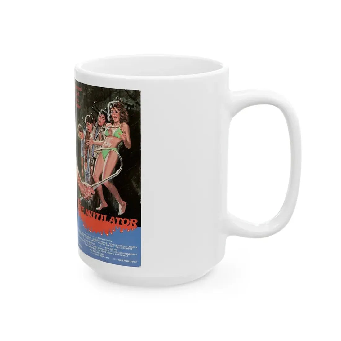 THE MUTILATOR (VHS COVER) - White Coffee Mug - Go Mug Yourself