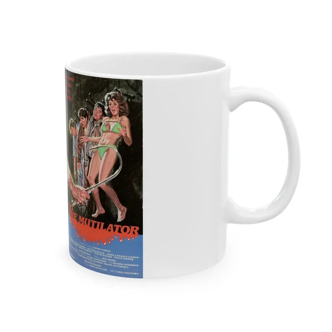 THE MUTILATOR (VHS COVER) - White Coffee Mug - Go Mug Yourself