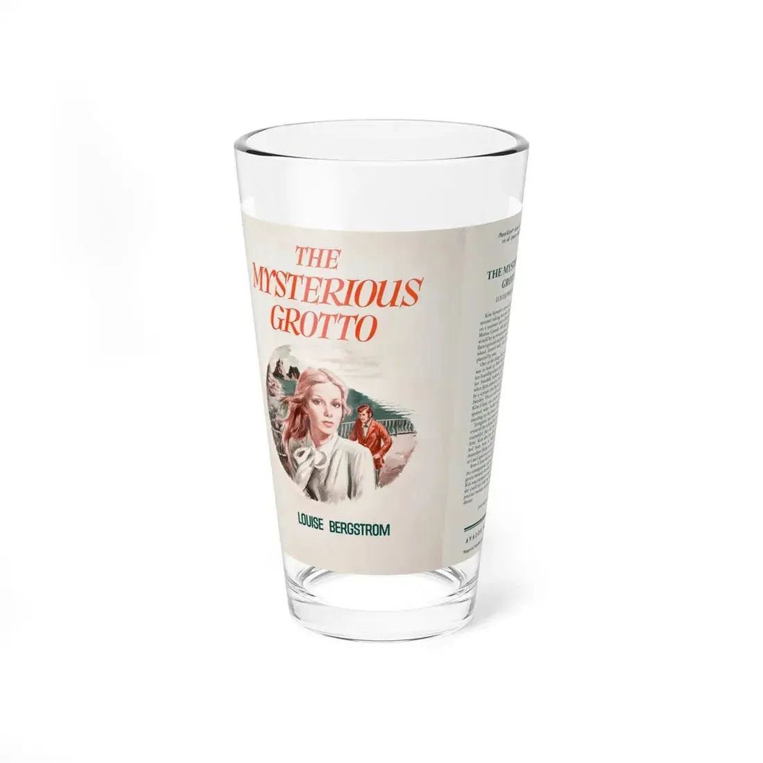 The Mysterious Grotto by Louise Bergstrom, Dustjacket (Avalon Books, 1973) - Pint Glass 16oz 16oz - Go Mug Yourself