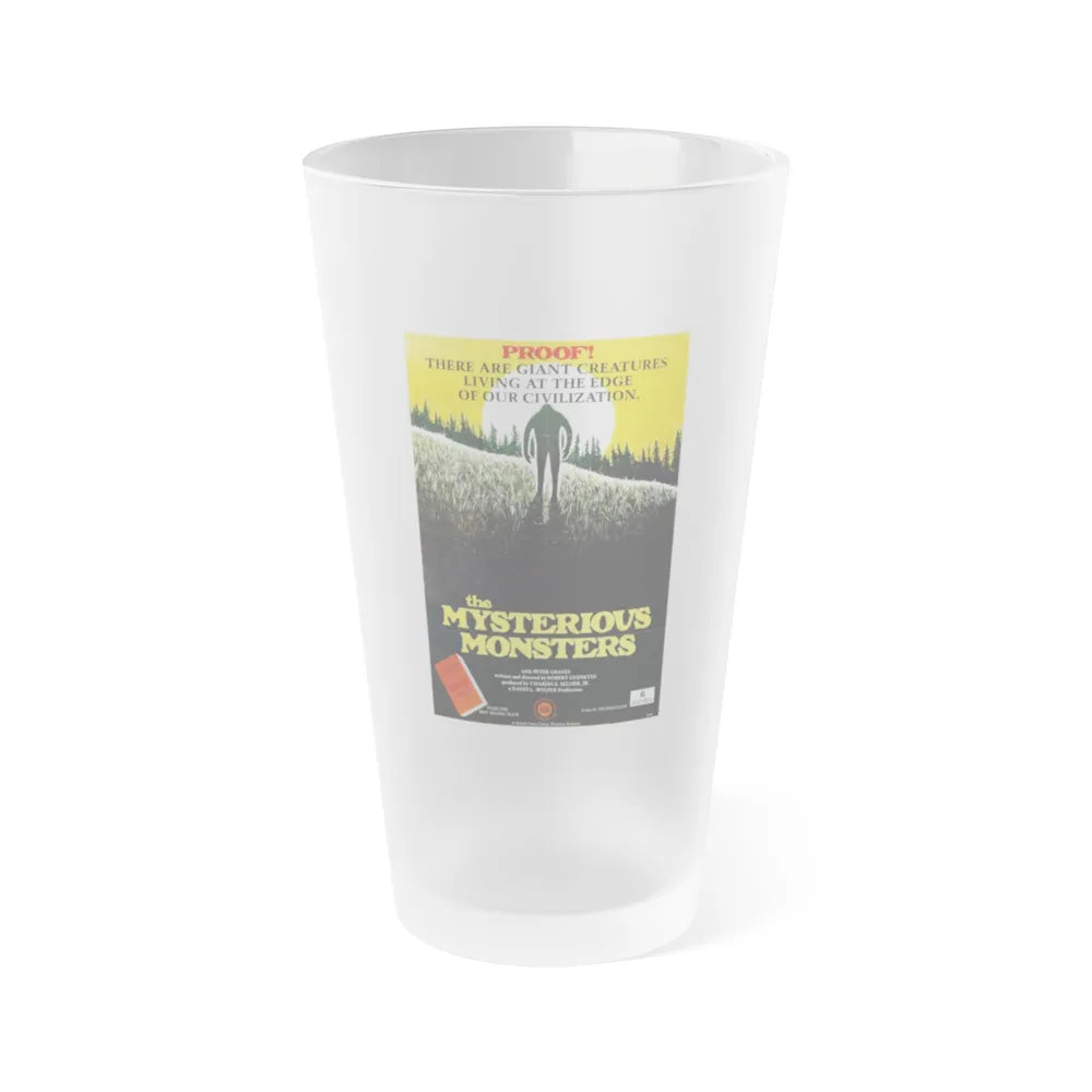 THE MYSTERIOUS MONSTERS 1975 Movie Poster - Frosted Pint Glass 16oz-Go Mug Yourself