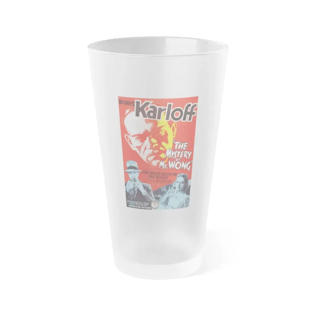 THE MYSTERY OF MR. WONG 1939 Movie Poster - Frosted Pint Glass 16oz Default Title - Go Mug Yourself