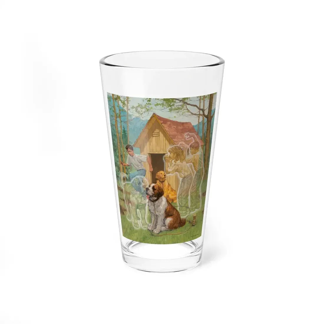 The Mystery of the Disappearing Dogs, Ghost Twins cover, book 5, 1995 - Pint Glass 16oz 16oz - Go Mug Yourself