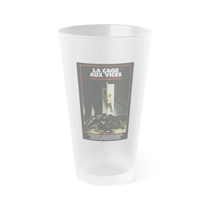 THE NAKED CAGE (FRENCH) 1986 Movie Poster - Frosted Pint Glass 16oz Default Title - Go Mug Yourself