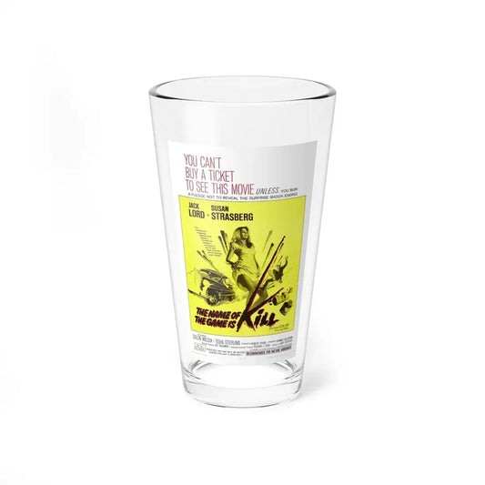 THE NAME OF THE GAME IS KILL 1968 Movie Poster - Pint Glass 16oz 16oz - Go Mug Yourself