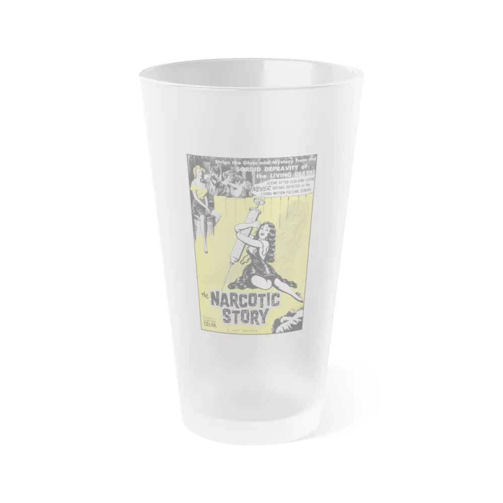 THE NARCOTICS STORY 1958 Movie Poster - Frosted Pint Glass 16oz-Go Mug Yourself