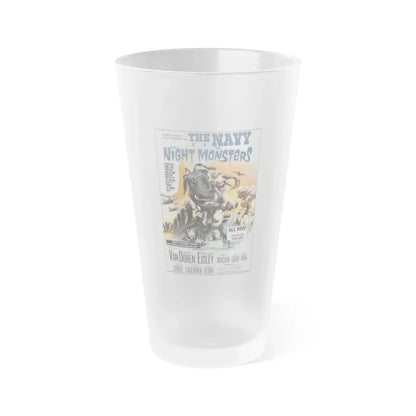 THE NAVY VS THE NIGHT MONSTERS 1966 Movie Poster - Frosted Pint Glass 16oz Default Title - Go Mug Yourself