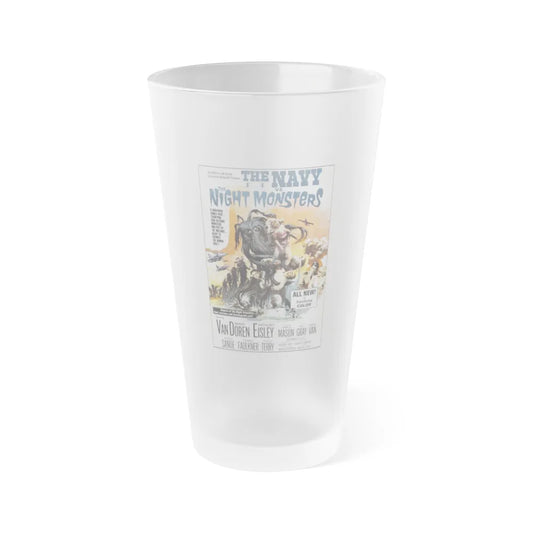 THE NAVY VS THE NIGHT MONSTERS 1966 Movie Poster - Frosted Pint Glass 16oz-Go Mug Yourself