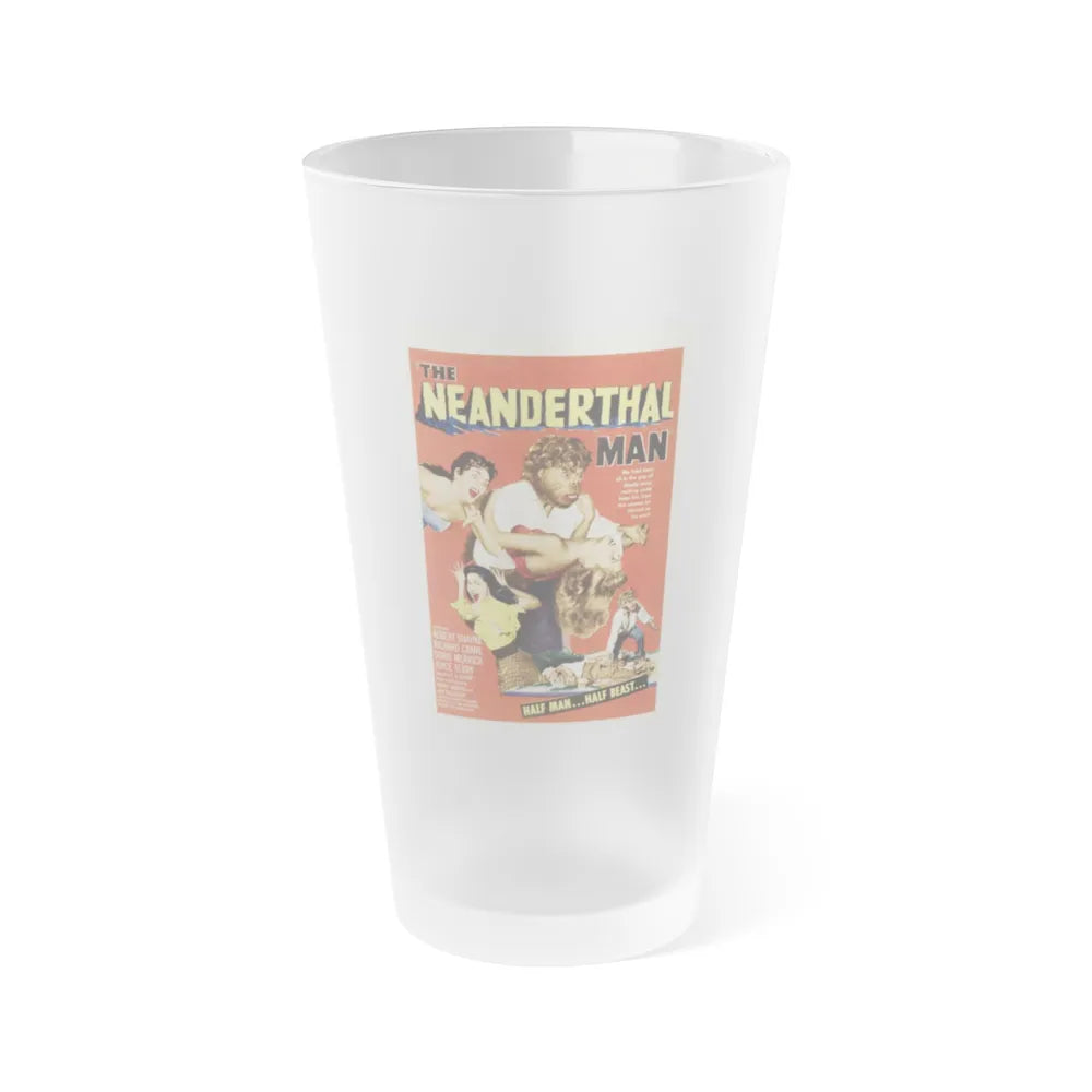 THE NEANDERTHAL MAN 1953 Movie Poster - Frosted Pint Glass 16oz-Go Mug Yourself