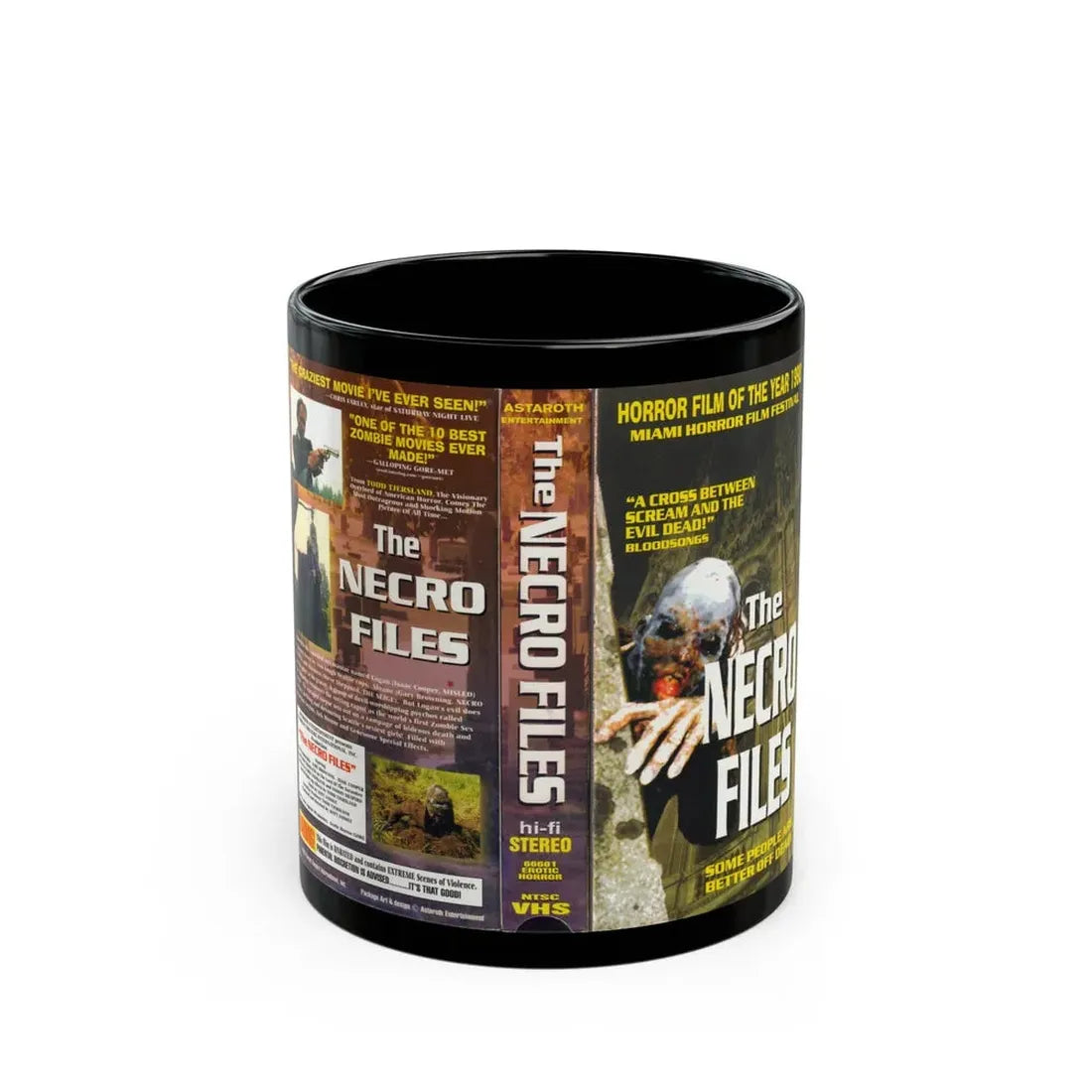 THE NECRO FILES (VHS COVER) - Black Coffee Mug 11oz - Go Mug Yourself