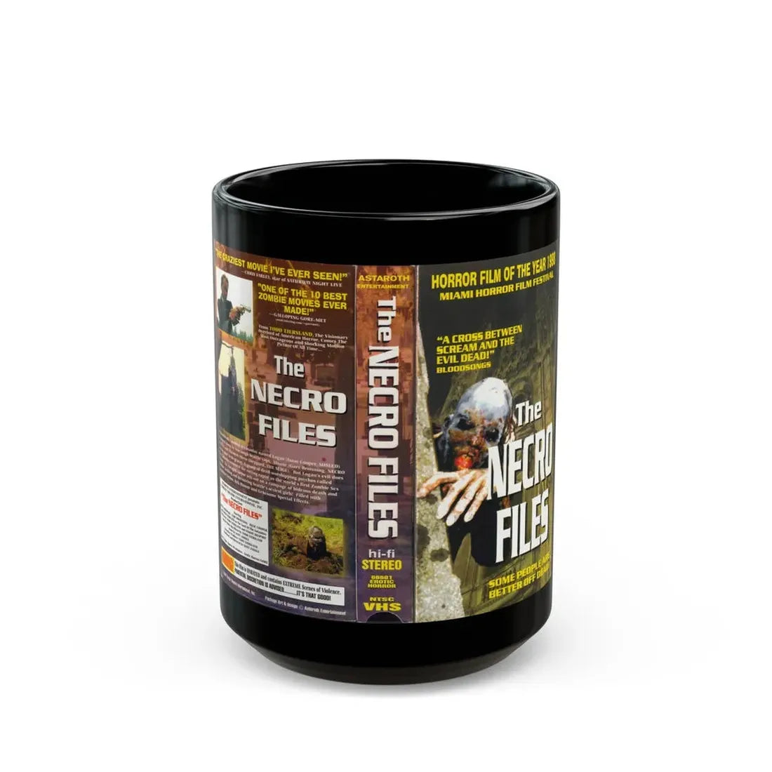 THE NECRO FILES (VHS COVER) - Black Coffee Mug 15oz - Go Mug Yourself