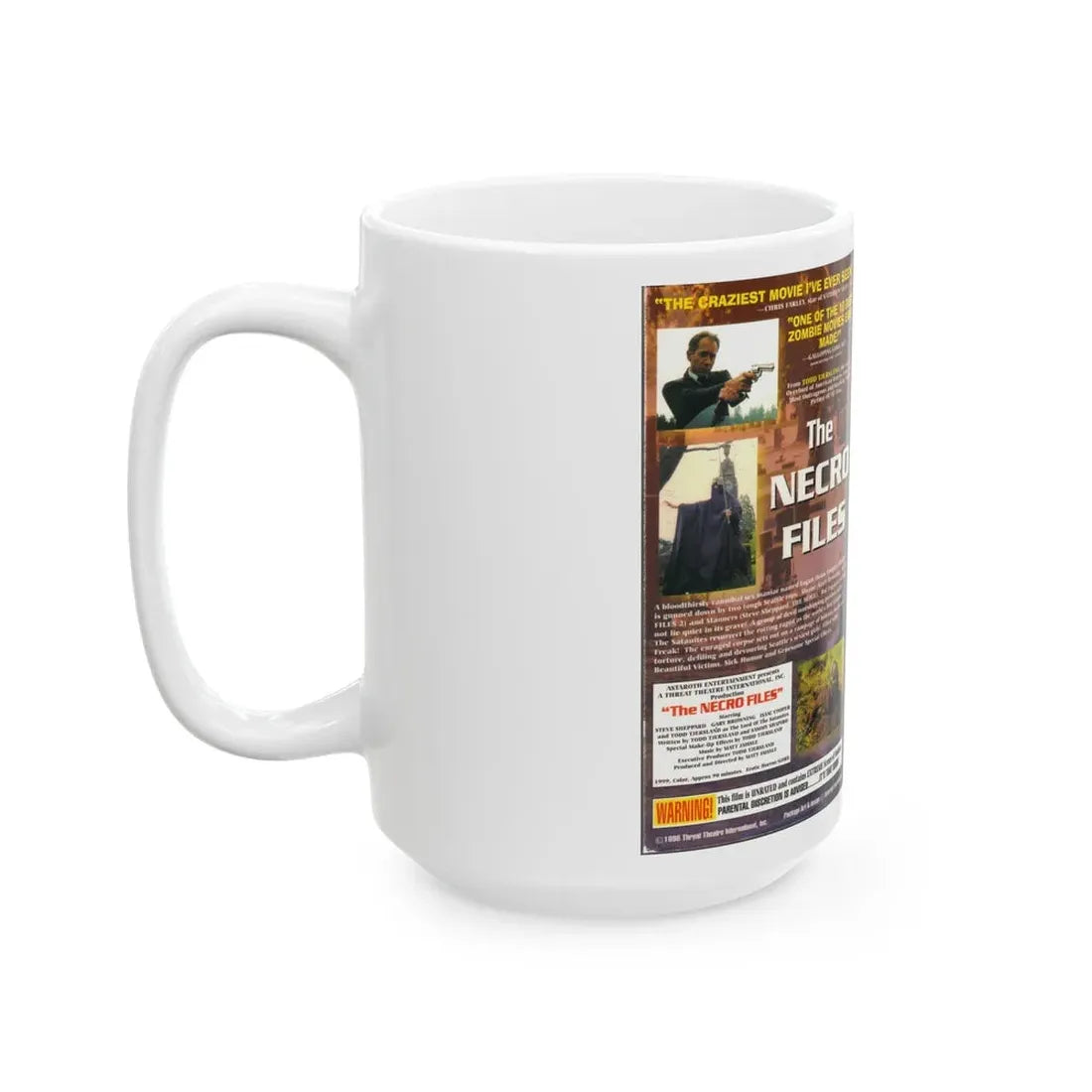 THE NECRO FILES (VHS COVER) - White Coffee Mug - Go Mug Yourself