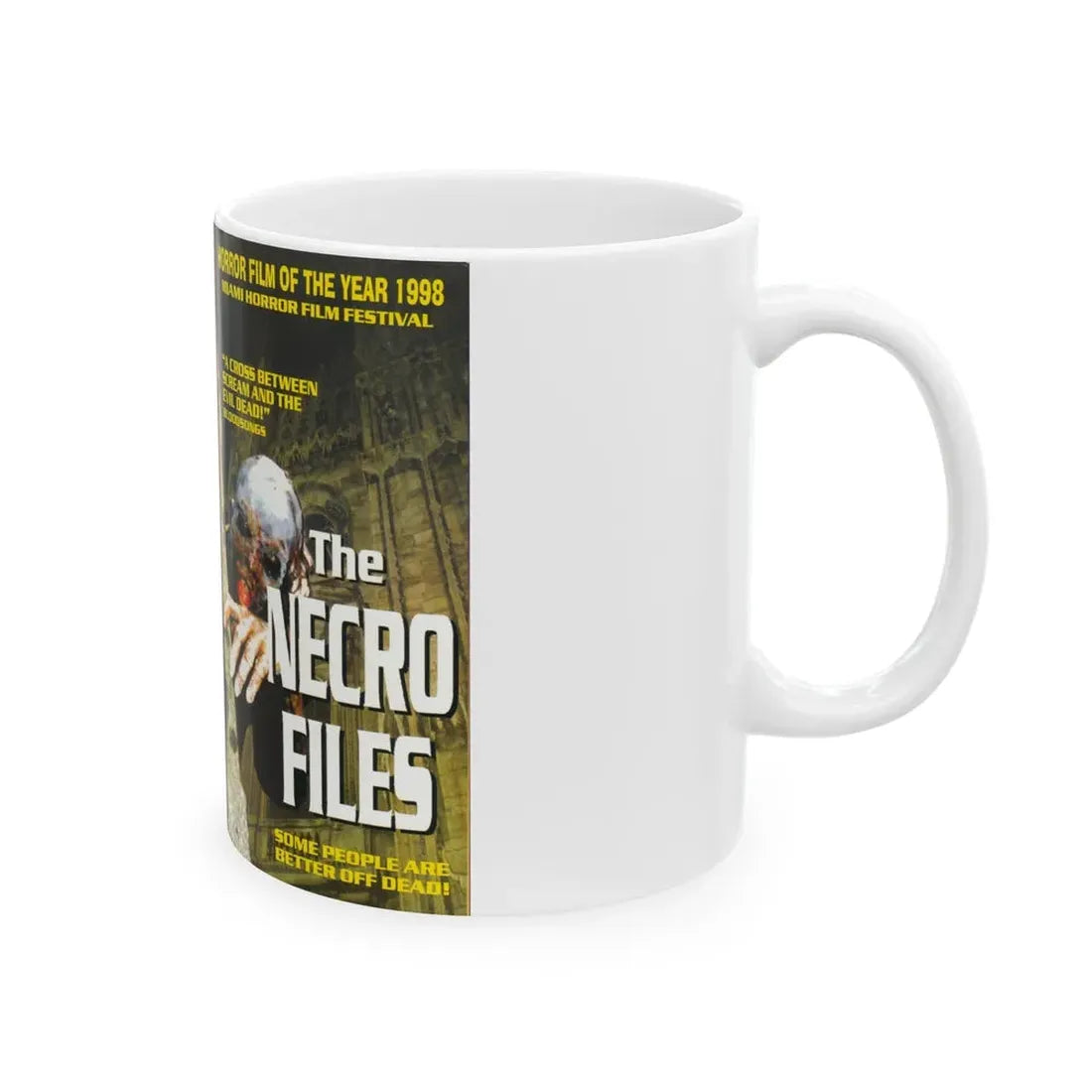 THE NECRO FILES (VHS COVER) - White Coffee Mug - Go Mug Yourself
