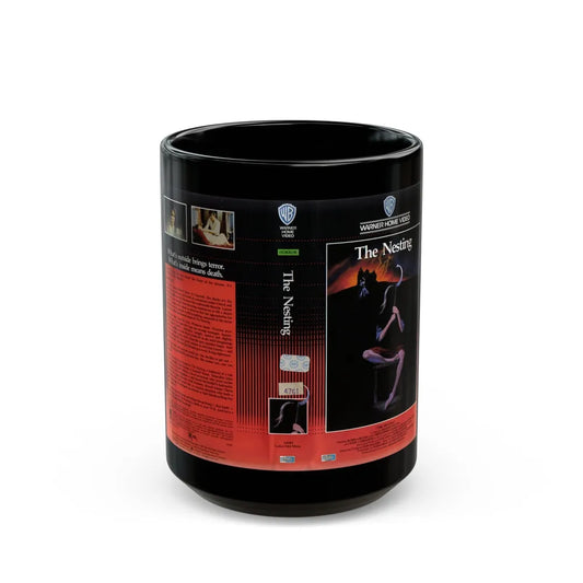 THE NESTING CLAMSHELL (VHS COVER) - Black Coffee Mug-15oz-Go Mug Yourself