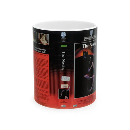 THE NESTING CLAMSHELL (VHS COVER) - White Coffee Mug 11oz - Go Mug Yourself