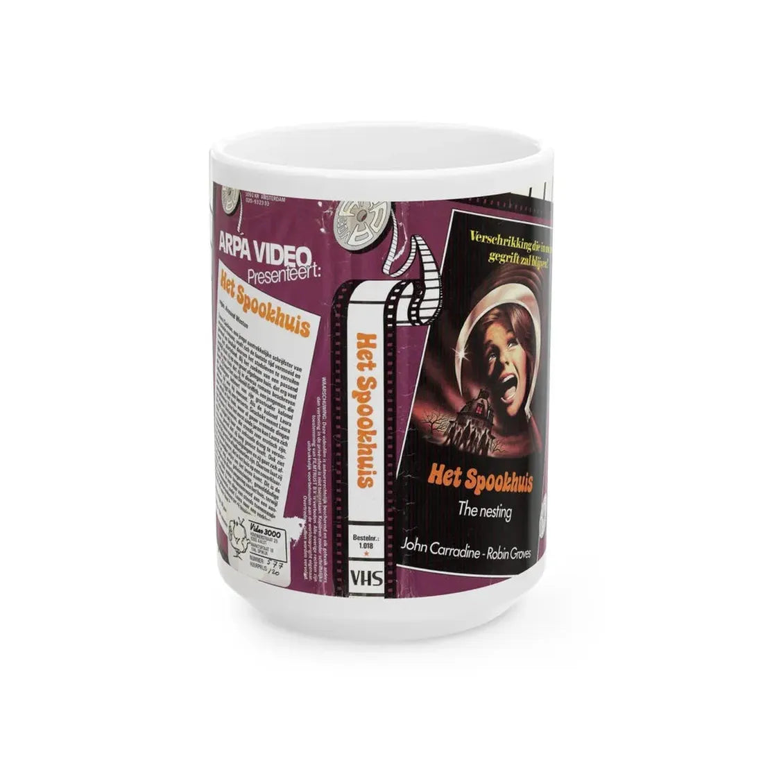 THE NESTING GERMAN (VHS COVER) - White Coffee Mug 15oz - Go Mug Yourself