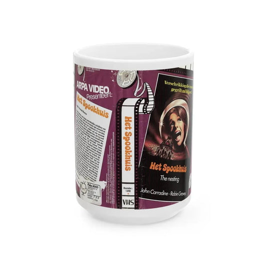 THE NESTING GERMAN (VHS COVER) - White Coffee Mug 15oz - Go Mug Yourself