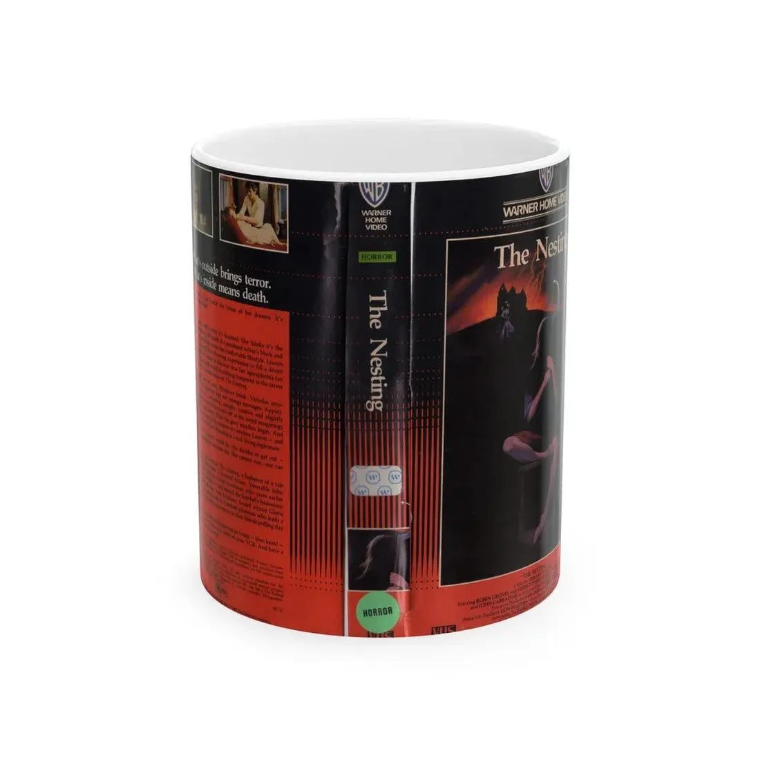 THE NESTING (VHS COVER) - White Coffee Mug 11oz - Go Mug Yourself