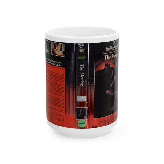 THE NESTING (VHS COVER) - White Coffee Mug 15oz - Go Mug Yourself