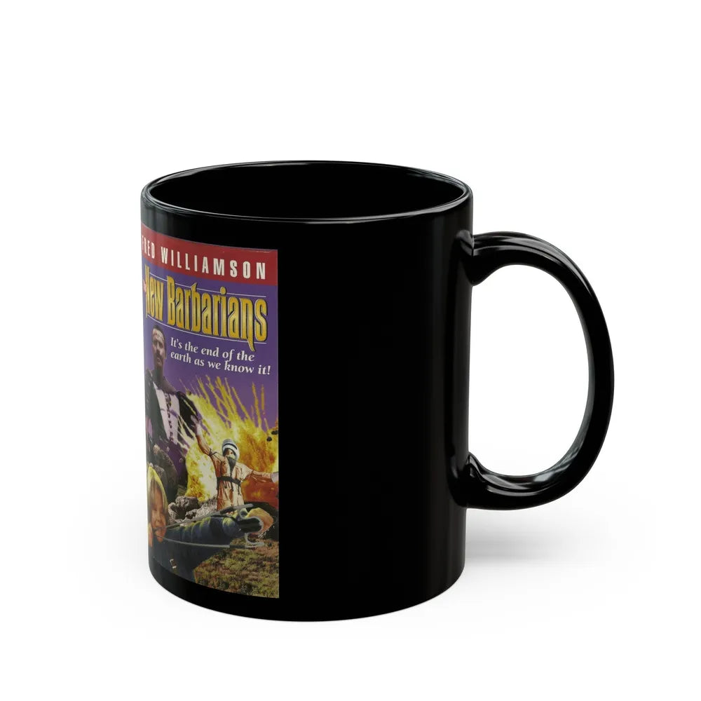 THE NEW BARBARIANS FRED WILLIAMSON (VHS COVER) - Black Coffee Mug-Go Mug Yourself