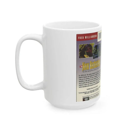 THE NEW BARBARIANS FRED WILLIAMSON (VHS COVER) - White Coffee Mug - Go Mug Yourself