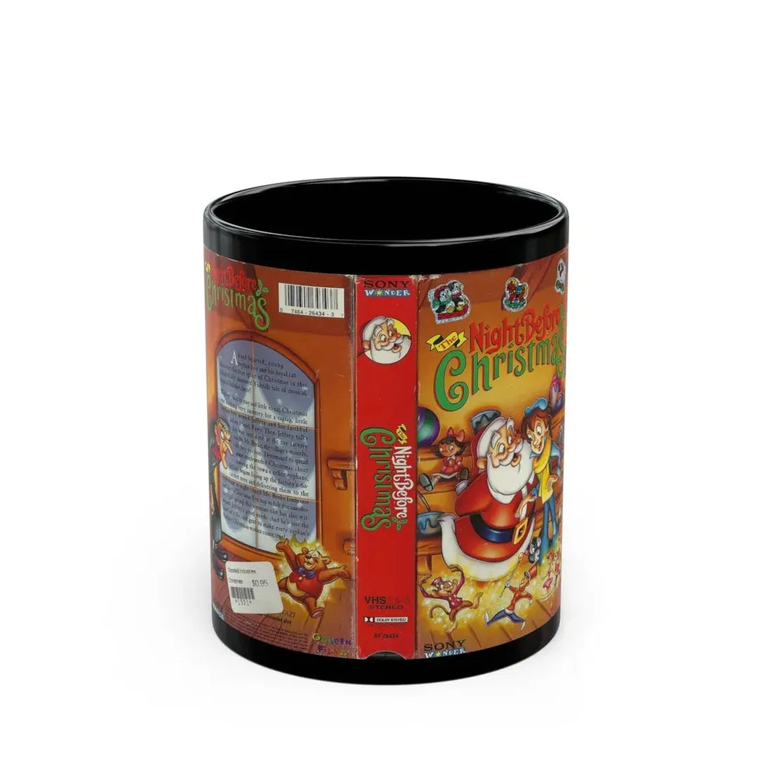 THE NIGHT BEFORE CHRISTMAS (VHS COVER) - Black Coffee Mug 11oz - Go Mug Yourself